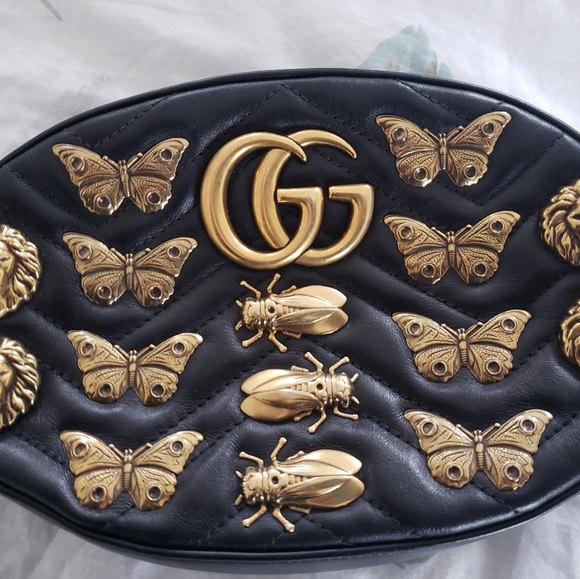 Gucci Marmont Animalier Matelasse Insect Studs Limited Edition Belt Bag - Picture 2 of 16